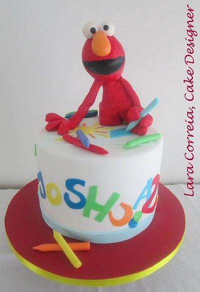Elmo paint´s for Joshua 2nd birthday - Cake by Lara Correia