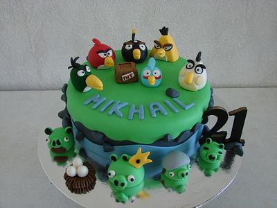 Angry Birds! - Cake by Sheetal