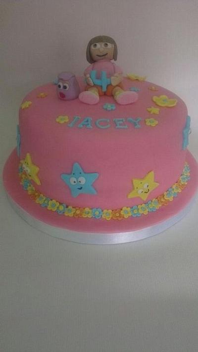 Girlie dora cake - Cake by amy
