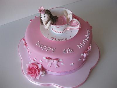Princess tea cup cake - Cake by CakeElegance