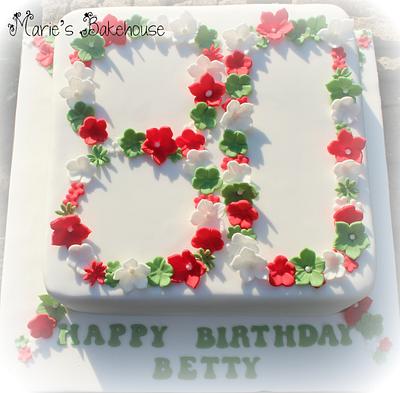 Welsh Betty's 80th cake - Cake by Marie's Bakehouse