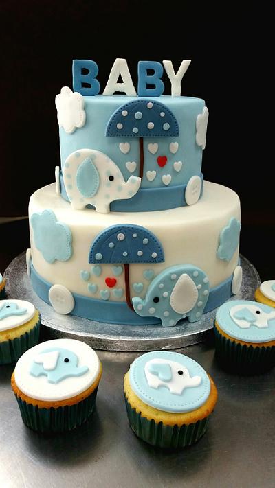 Baby shower elephant cake - Cake by Silvia Tartari