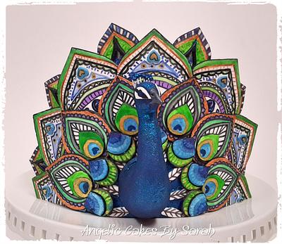 Blue Peacock cake - Cake by Angelic Cakes By Sarah