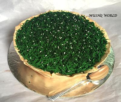 Crackling Spinach Cake  - Cake by MUSHQWORLD
