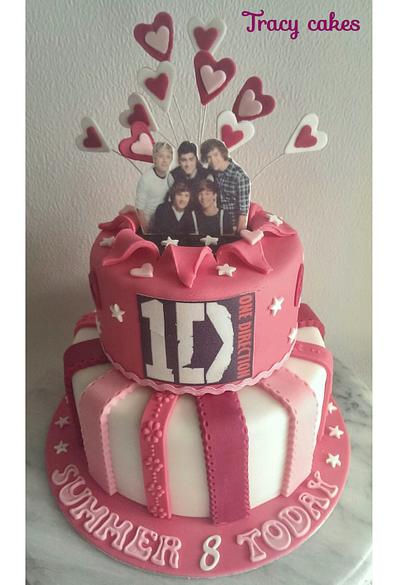 pink one direction cake - Cake by Tracycakescreations