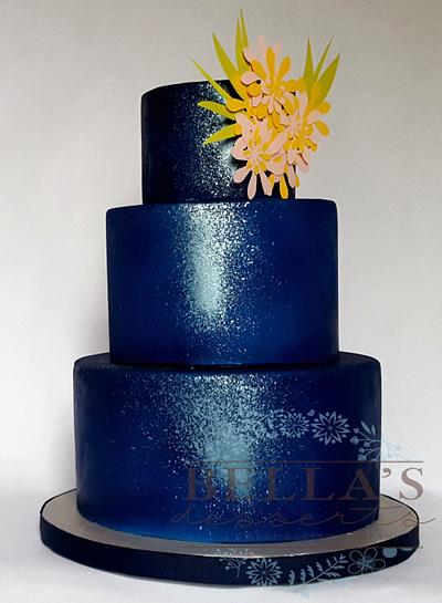 Lapis splash wedding cake - Cake by Lauren Cortesi