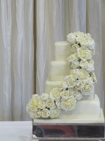 vickys ivory wedding cake  - Cake by d and k creative cakes
