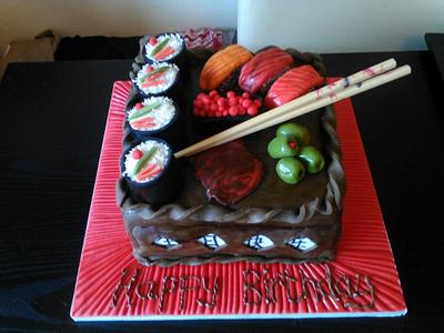 Sushi cake  - Cake by Auntiesbakes