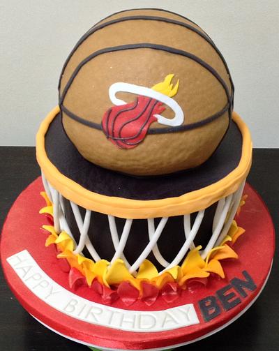 Miami Heat Basketball Birthday Cake - Cake by MariaStubbs