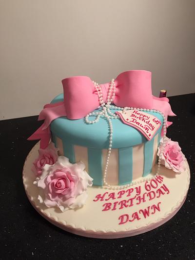 60th birthday cake  - Cake by Donnajanecakes 