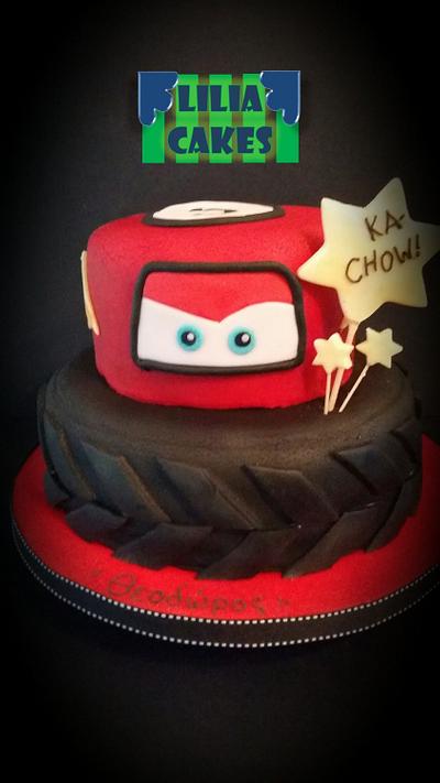 Lightning McQueen  - Cake by LiliaCakes