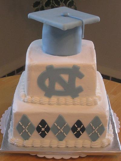 University of North Carolina Graduation Cake - Cake by Becky Pendergraft