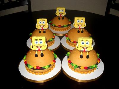 Spongebob Mini cakes! - Cake by YummyTreatsbyYane