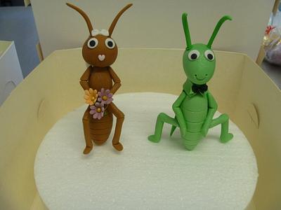 Ant and Grasshopper cake toppers - Cake by Cupcake Group Limiited