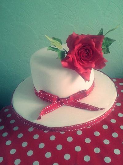 glamorous red rose cake - Cake by kimberly Mason-craig