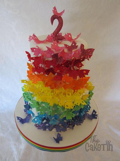 Butterfly Rainbow Birthday cake - Cake by The Cake Tin