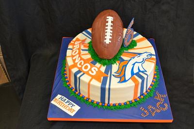 Broncos Birthday Cake - Cake by Jenny Kennedy Jenny's Haute Cakes