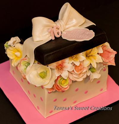Flowers box cake :) - Cake by teresasweetcreations