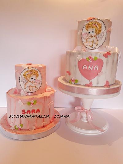 Baby angels cake - Cake by Fondantfantasy