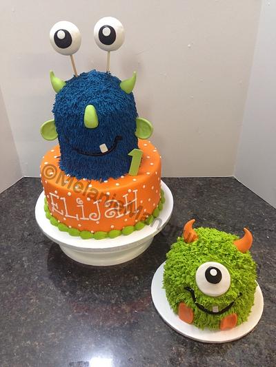 Monster First Birthday - Cake by Melanie Mangrum