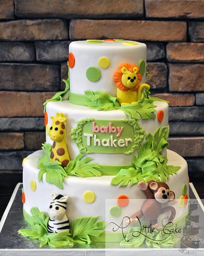 Jungle Themed Baby Shower Cake - Cake by Leo Sciancalepore