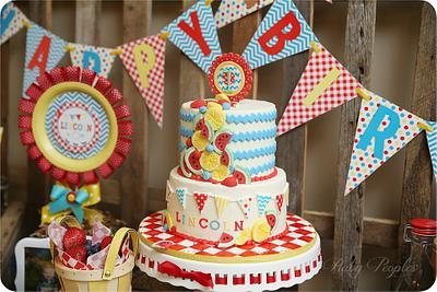 picnic themed first birthday - Cake by Magda's cakes