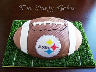 Steelers Football Cake - Cake by Tea Party Cakes