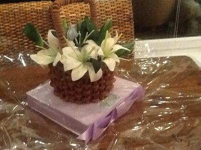 Basket of Lilies cake - Cake by Yetticakes