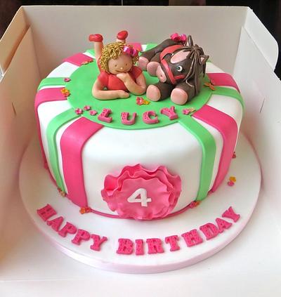 Girl and Pony Cake - Cake by The Billericay Cake Company