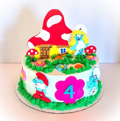 Smurfs - Cake by Cups-N-Cakes 