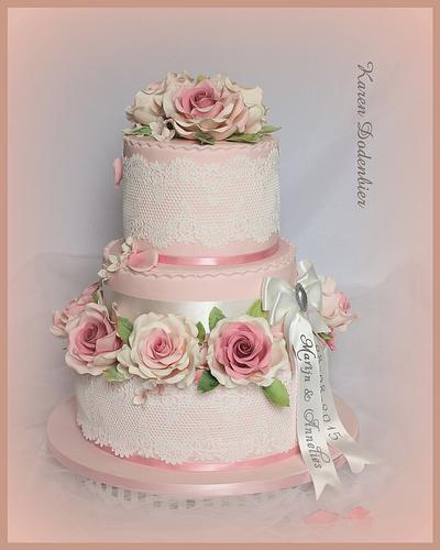 Wedding cake for in a castle! - Cake by Karen Dodenbier