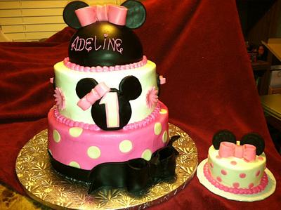 Minnie Mouse 1st Birthday w/ Smash Cake - Cake by TastyMemoriesCakes