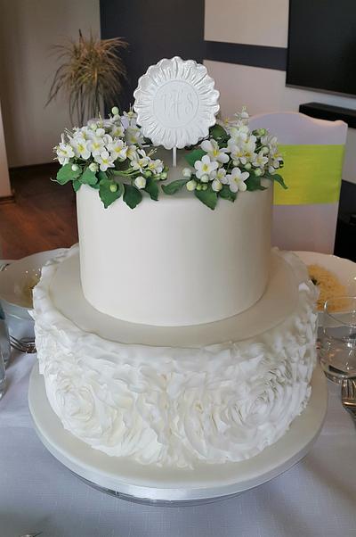 First Communion jasmine cake - Cake by Agnieszka Czocher