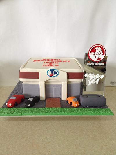 Car dealership retirement cake - Cake by Kathy Cope