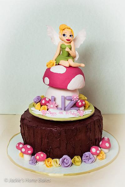 Tinkerbell on a Toadstool - Cake by JackiesHomeBakes