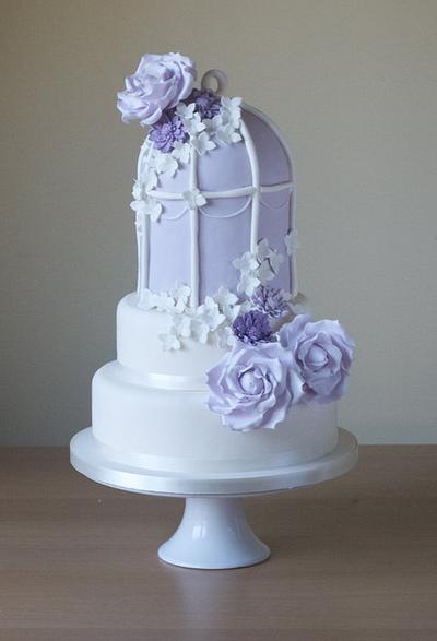 Birdcage Wedding Cake - Cake by Sugar Ruffles