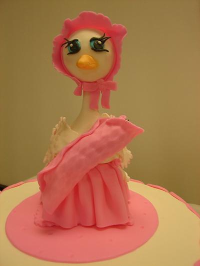 Stork Cake - Girl - Cake by Lambrinie Cakes
