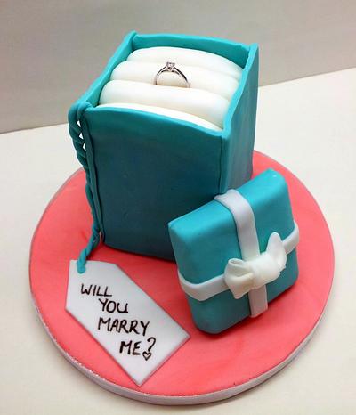 Proposal Cake  - Cake by Sarah Poole