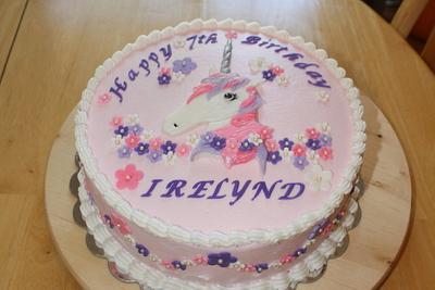 Unicorn Head Birthday Cake - Cake by Michelle