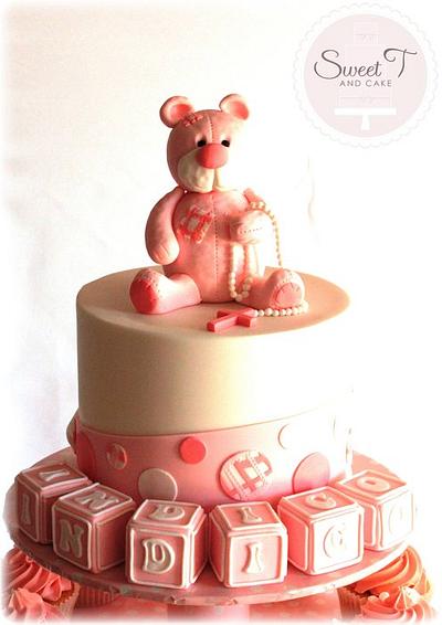christening teddy - Cake by Tina