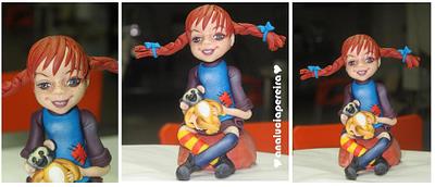 Pippi longstocking - cake topper - Cake by Ana Lucia Pereira