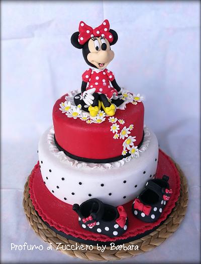 Minnie mouse first birthday party - Cake by Barbara Mazzotta