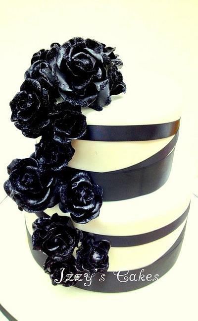 Black and White Wedding - Cake by The Rosehip Bakery