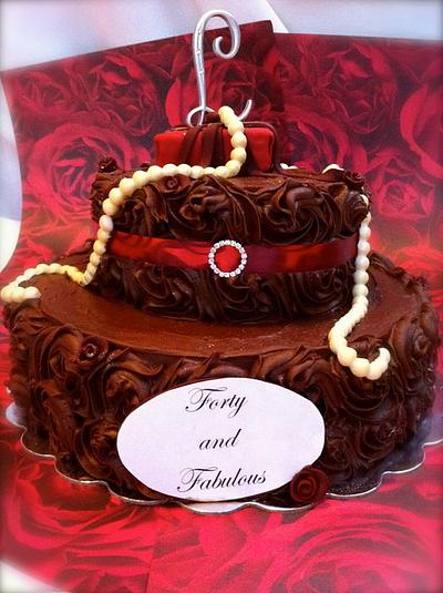 Forty and Fabulous - Cake by SugarMommas Custom Cakes