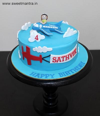 Plane cake for kid - Cake by Sweet Mantra Homemade Customized Cakes Pune