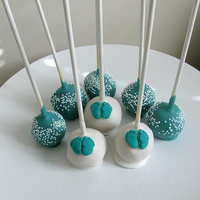 Teal Cake Pops - Cake by Sweet Creations