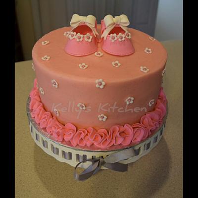 Baby Girl Shower cake - Cake by Kelly Stevens