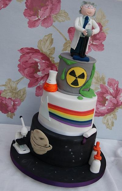 Mad Scientist Retirement Cake - Cake by Jayne Plant