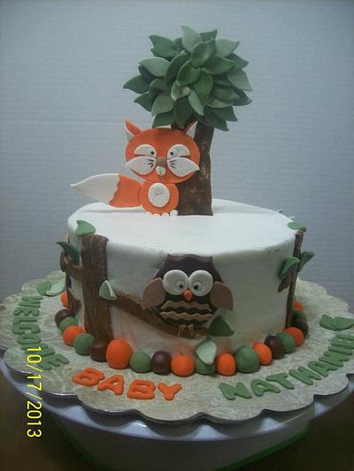 Woodland Animals Baby Shower - Cake by Chris Jones