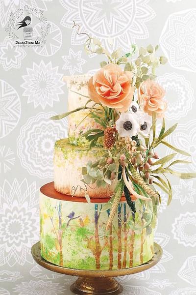 "A Summer Dream" wedding cake/Publication: Caketrendmagazine [TR] - Cake by 2cute2biteMe(Ozge Bozkurt)